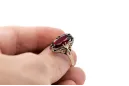 Anneau Vintage Rubis Or rose 14 carats vintage d'origine vrc082r